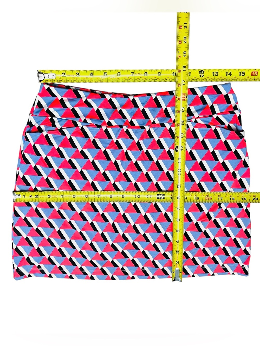 Tail Activewear Skirt Skort Neon/Coral Lilac Geo Pull On Pockets Golf Tennis S - Picture 7 of 9